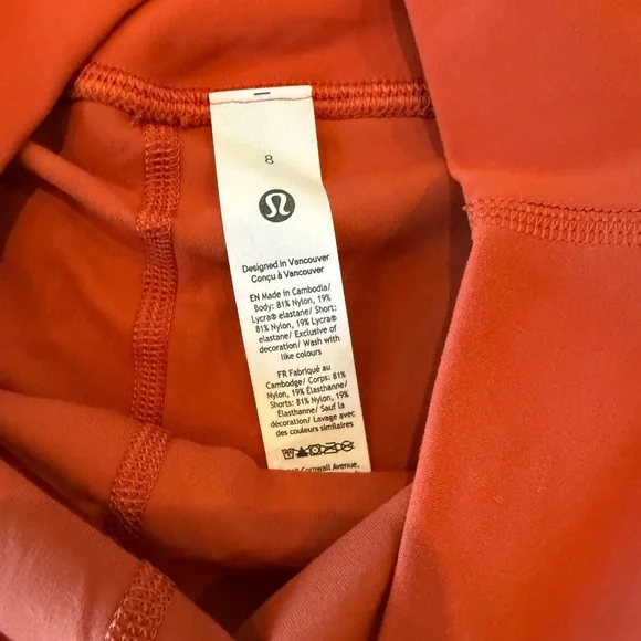 NWT lululemon Align™ High-Rise Skort, Autumn Rust / Size 8 - Picture 11 of 13